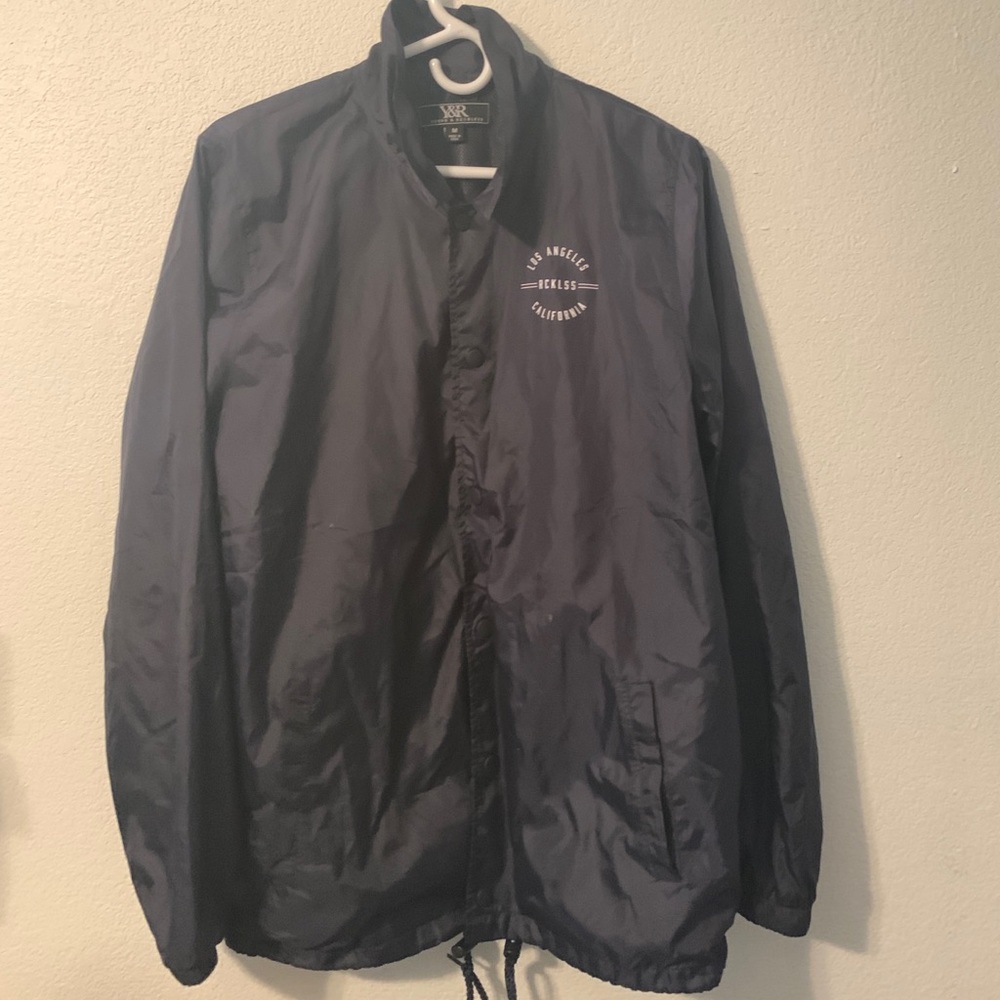 young & reckless navy windbreaker